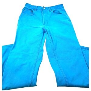 Jordache Jeans Turquoise Women's 27x30 Straight Leg High Rise Preppy‎ Retro